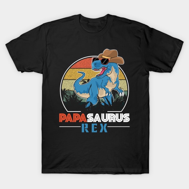 Papasaurus Rex Best Papa Family T-Shirt by CrissWild